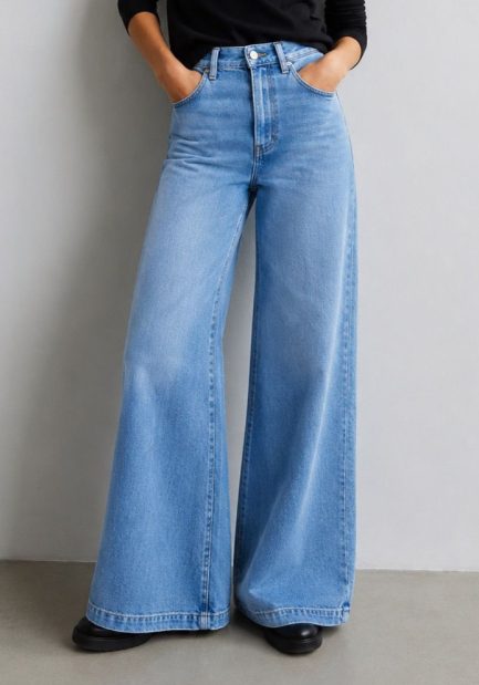 JEAN WIDE LEG BERRY